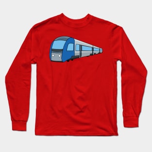 Electric train cartoon illustration Long Sleeve T-Shirt